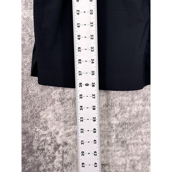 ADAY Shirt Dress Large Womens Black Collared Snap Front Tech Fabric Long Sleeve - Picture 6 of 7